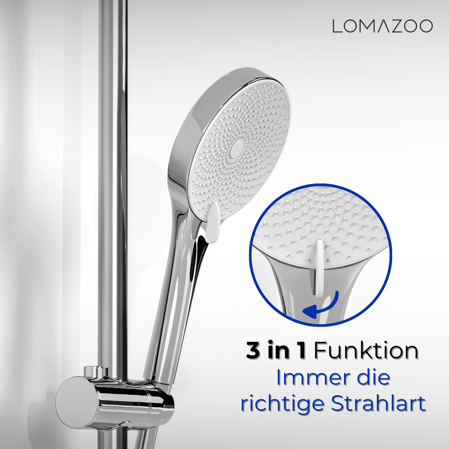 Handdouche Met Glijstang Chrome - lomazoo.com