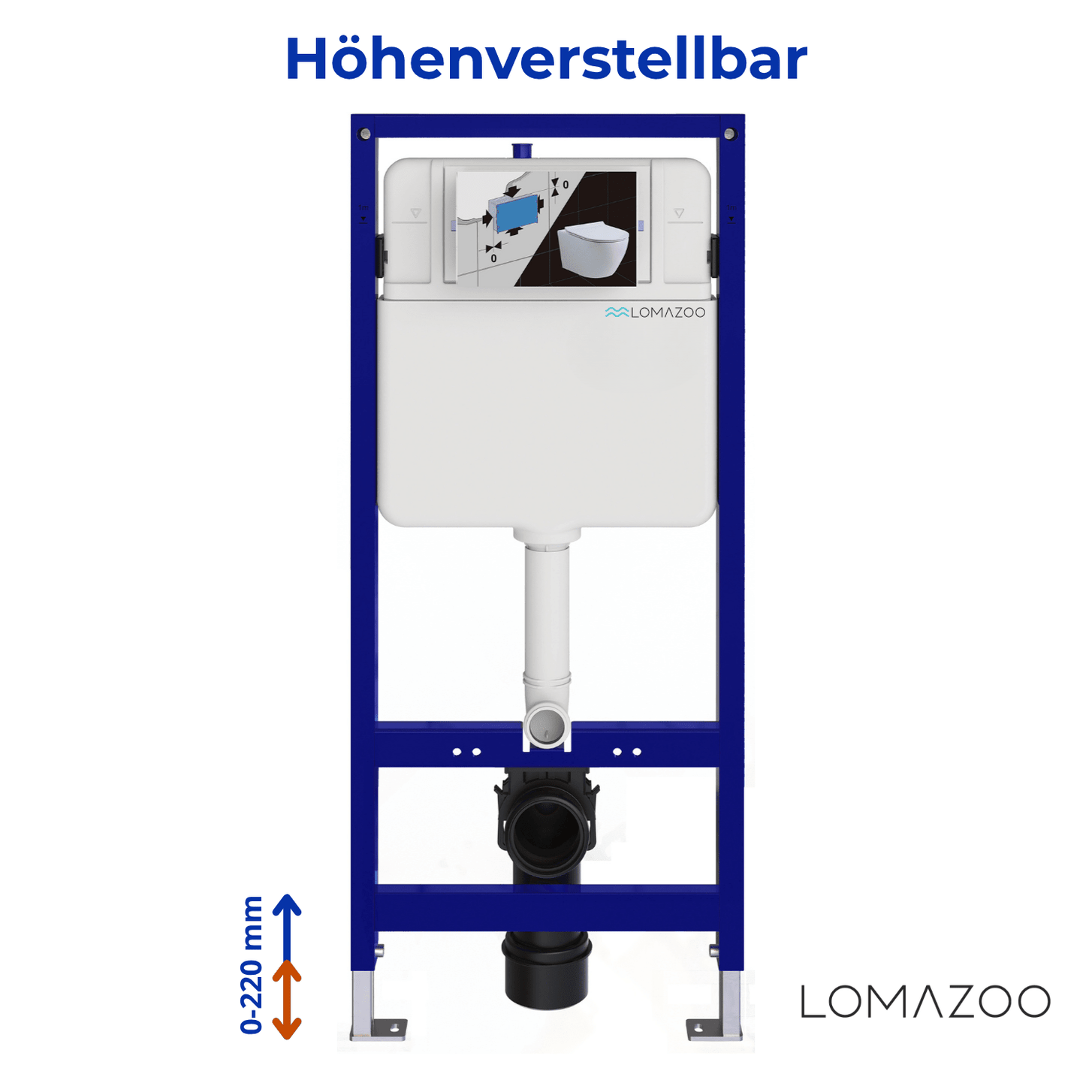 Hangtoilet met Inbouwreservoir - Rond Zwart - Drukplaat Rond Goud - Linea - lomazoo.com
