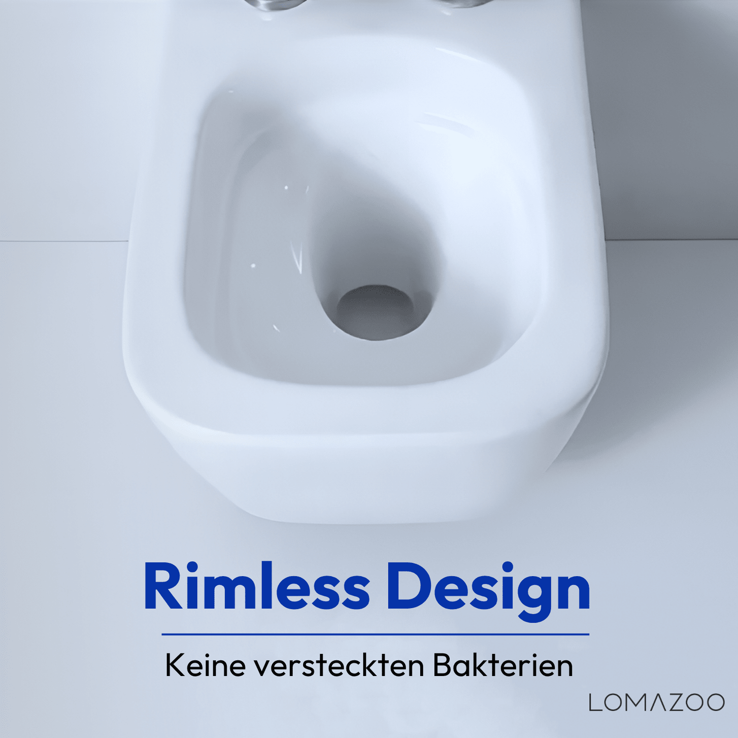 Hangtoilet met Inbouwreservoir - Vierkant Wit - Drukplaat Rond Gunmetal - Linea - lomazoo.com