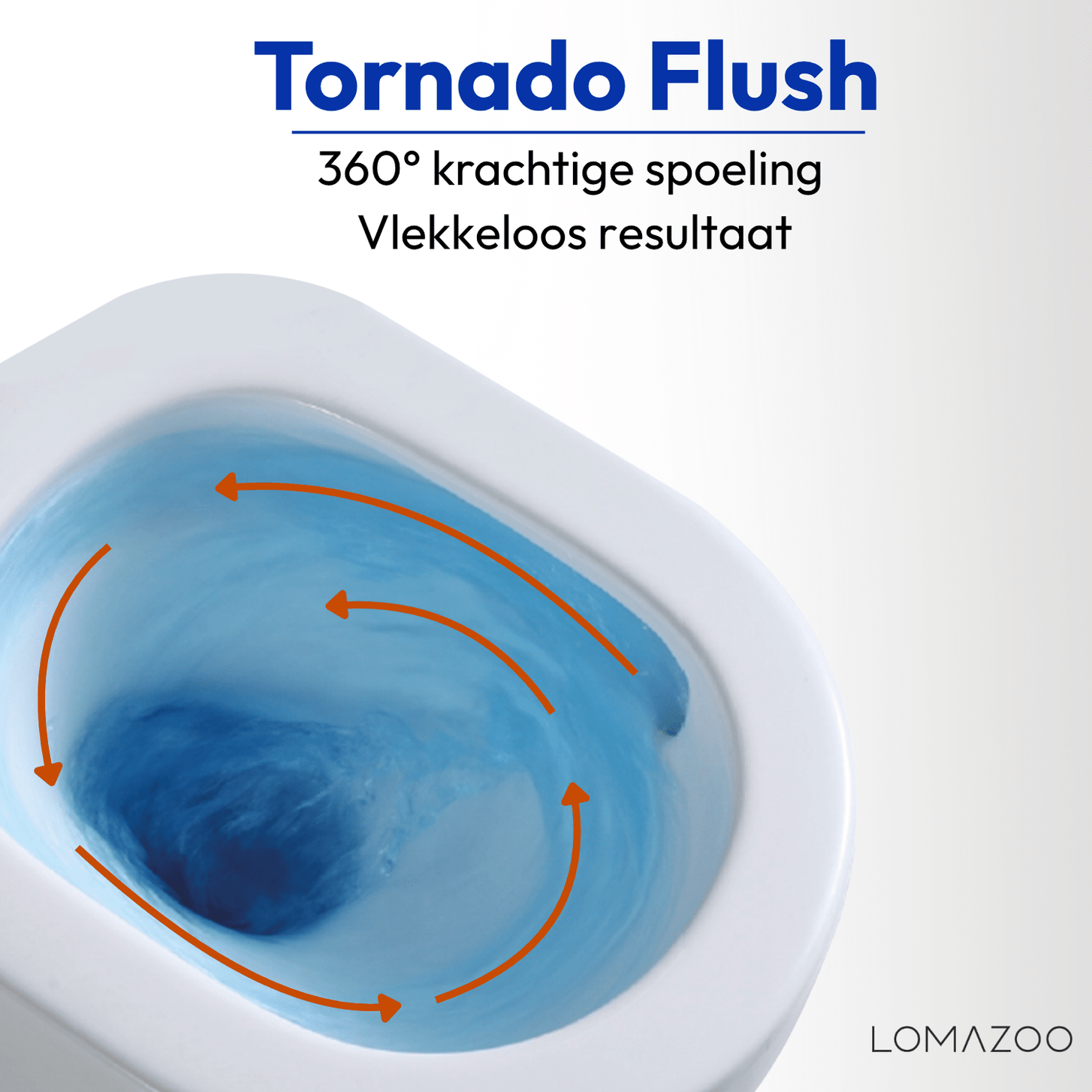 Hangtoilet met Inbouwreservoir - Rond Wit - Drukplaat Vierkant Goud - Linea - lomazoo.com