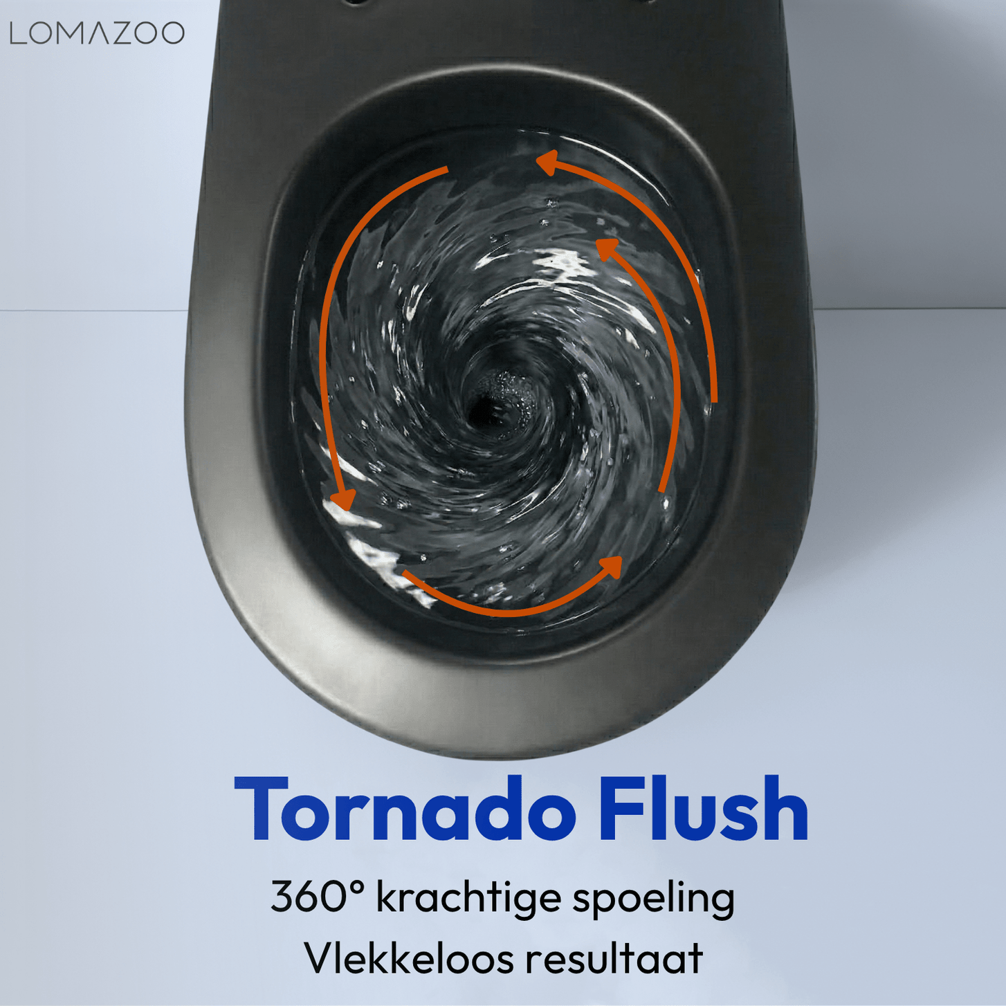 LINEA Hangend Toilet - Zwart - Rond - lomazoo.com