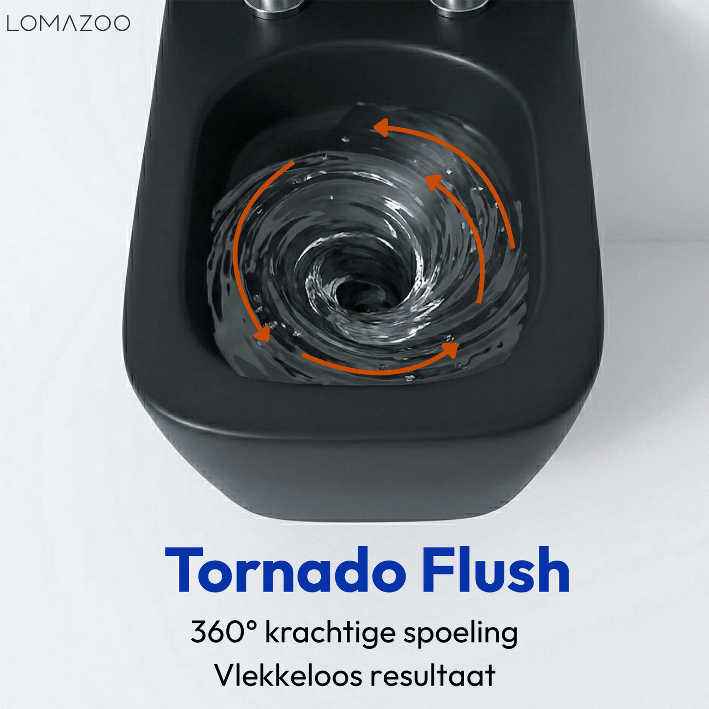 Hangtoilet met Inbouwreservoir - Vierkant Zwart - Drukplaat Vierkant Goud - Linea - lomazoo.com