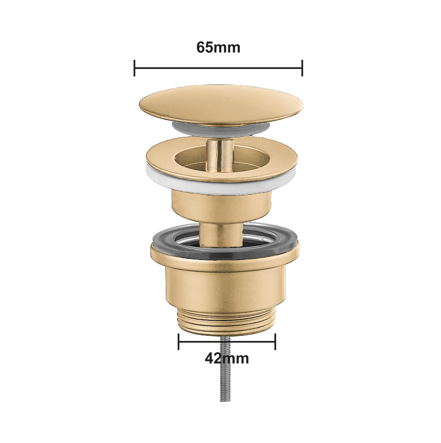 Válvula de desagüe para lavabo Clickwaste 42 mm - Dorado