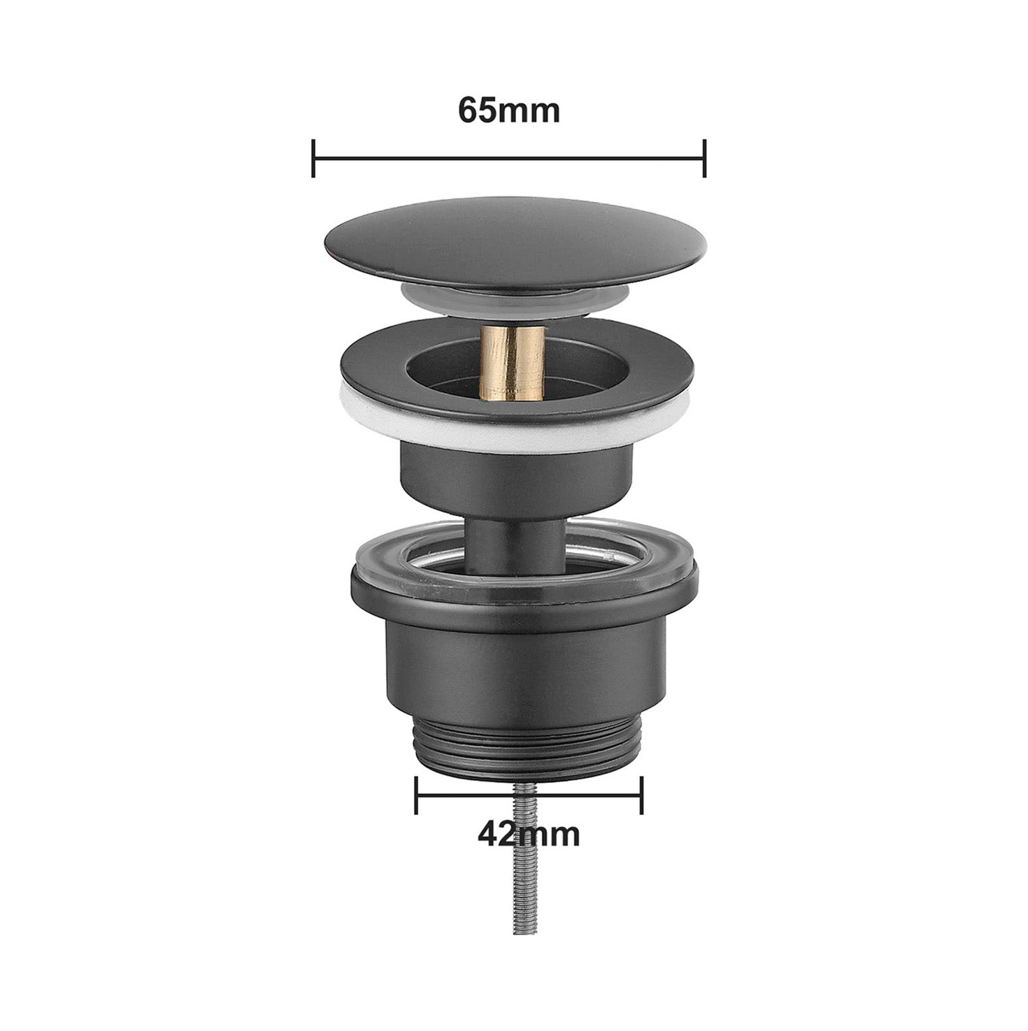 Válvula de desagüe para lavabo Clickwaste 42 mm - Gun Metal